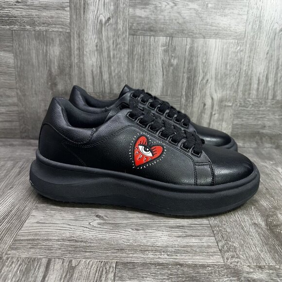 Aldo Lachlen Valentine's Edition Taken Men's size 8 Casual Black Red Shoes - Picture 1 of 8